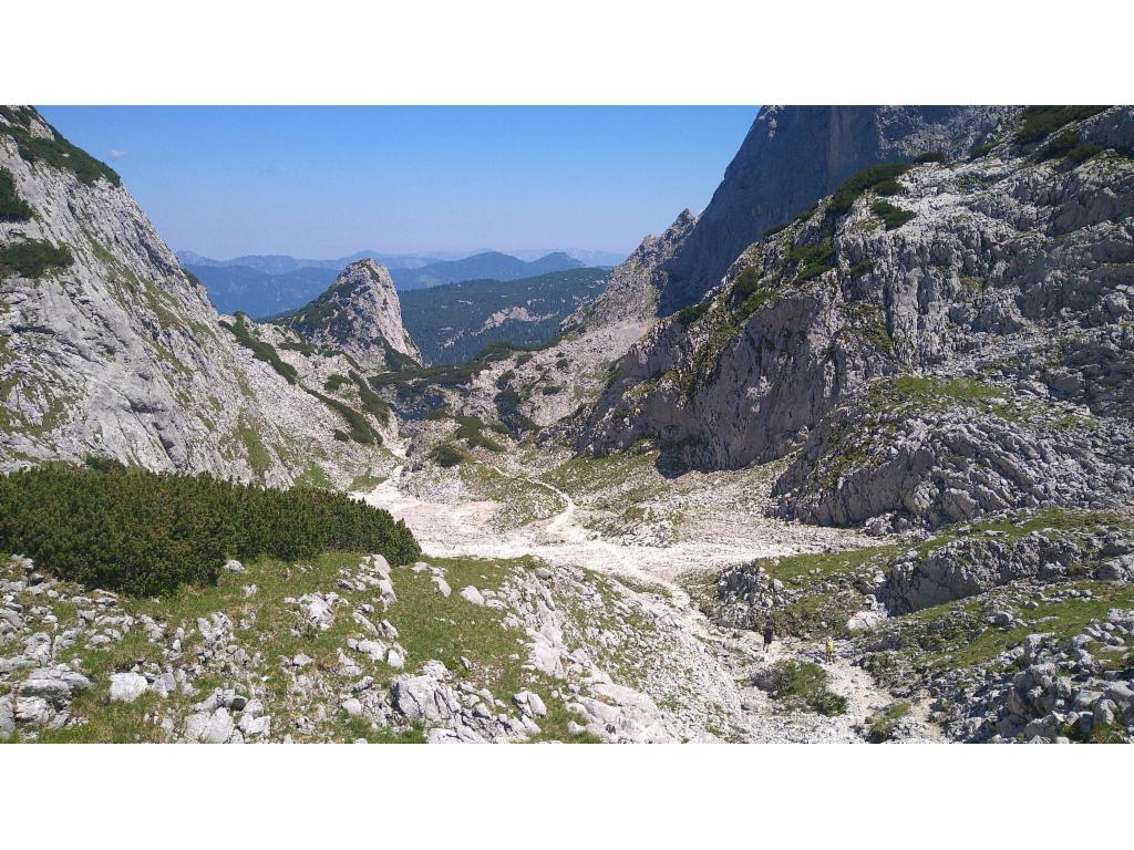 Abstieg am Steiglweg mit Blick zum Gabelkogel