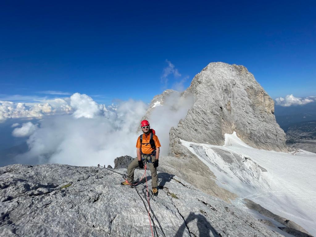 Peter auf dem Westgrat, dahinter Torstein und Mitterspitz