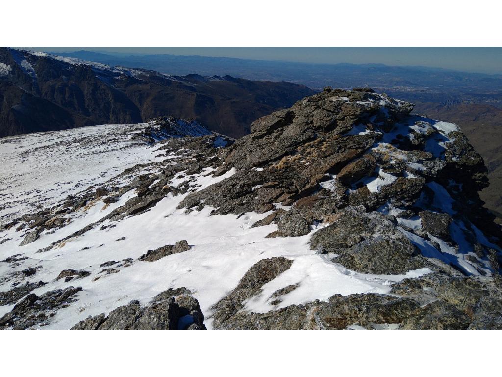 Blick zur&uuml;ck vom Gipfel des Cerro de Moj&oacute;n Alto