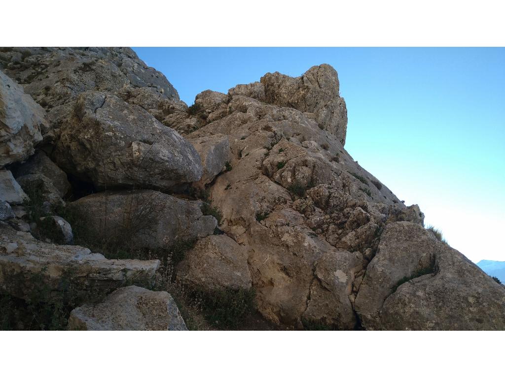 Kletterstelle in der Schlucht