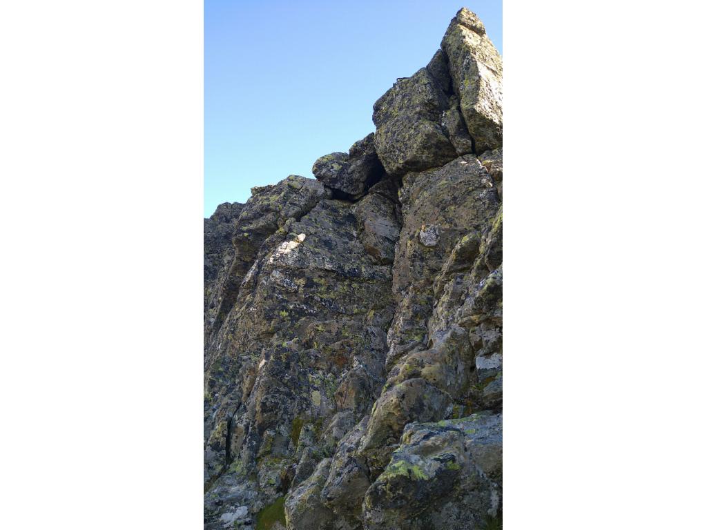 Abkletterstelle, um dem Gendarm auszuweichen