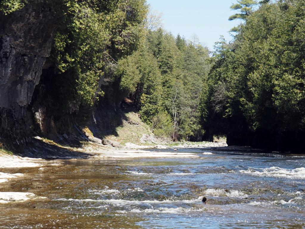 In the gorge at the tubing launch point