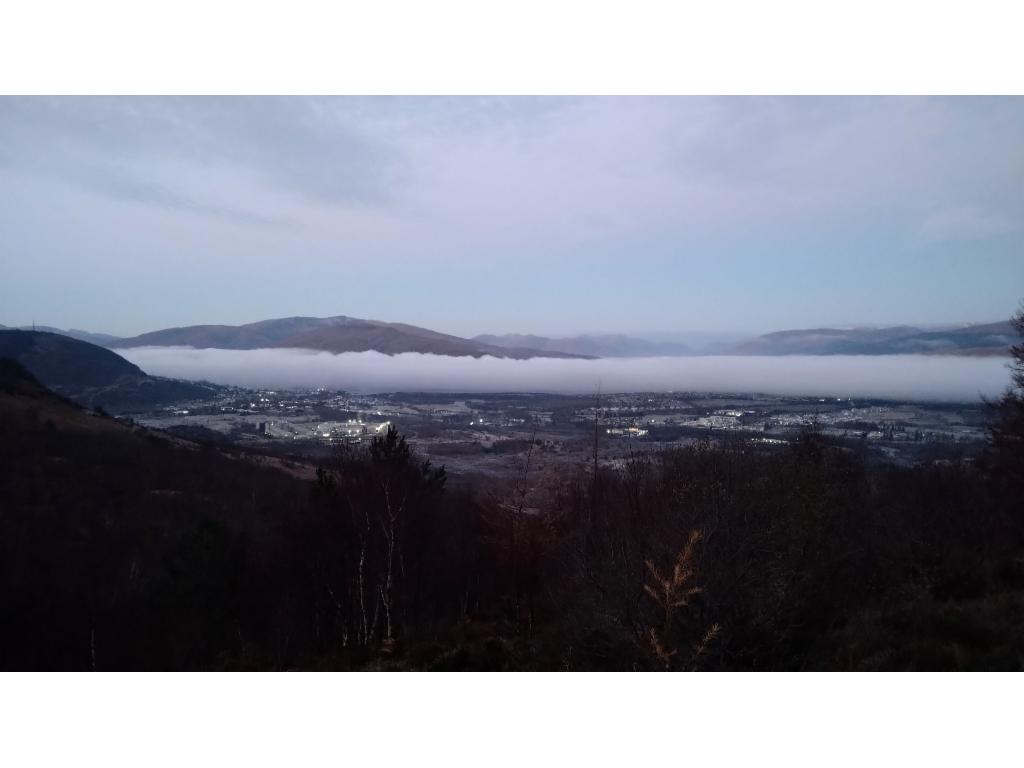 Fort William below the clouds
