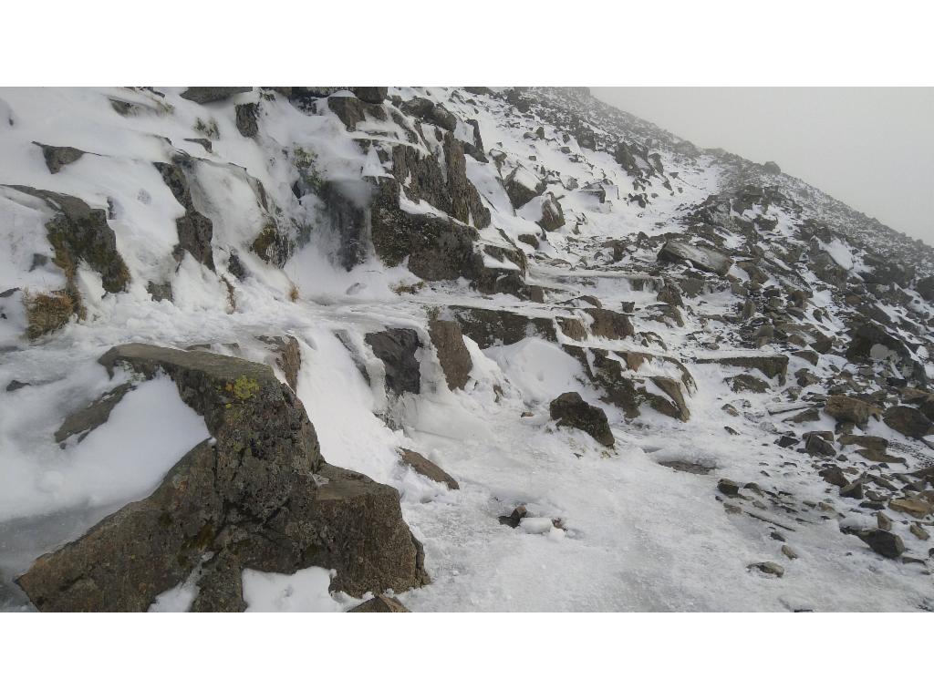 Difficult conditions on the Mountain Path