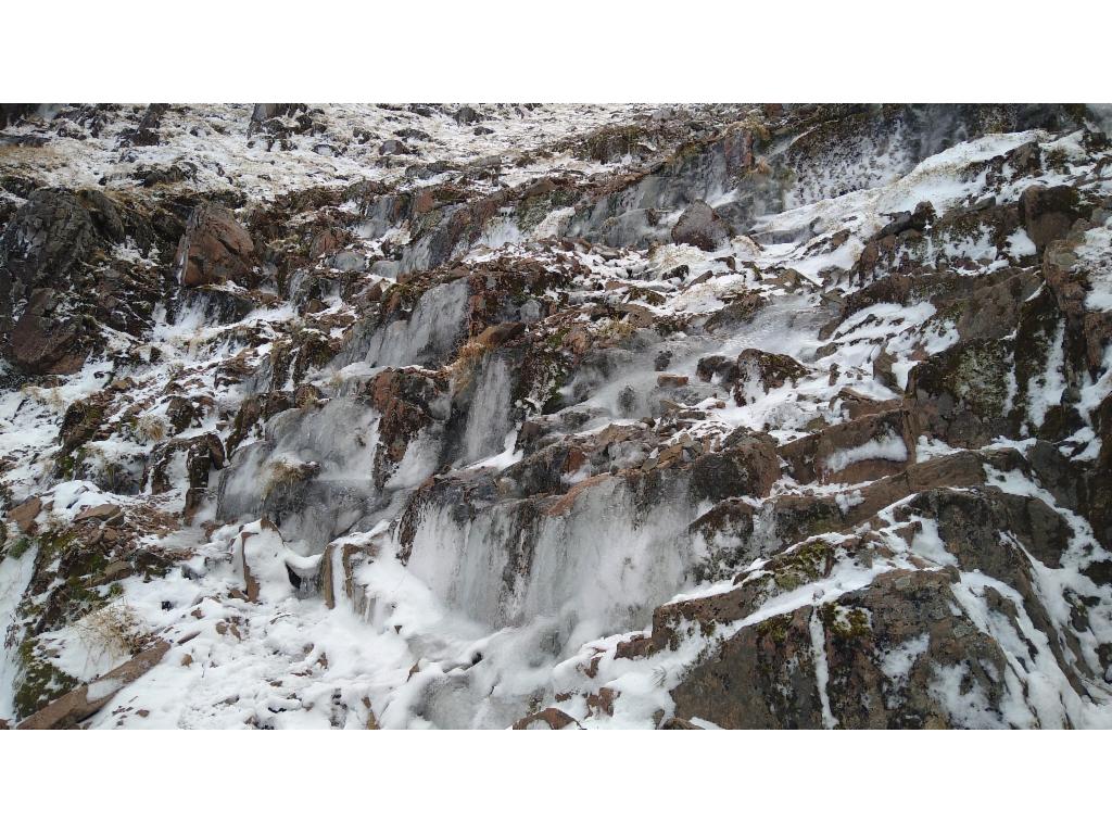 Looking back, the path looks more like an ice fall...