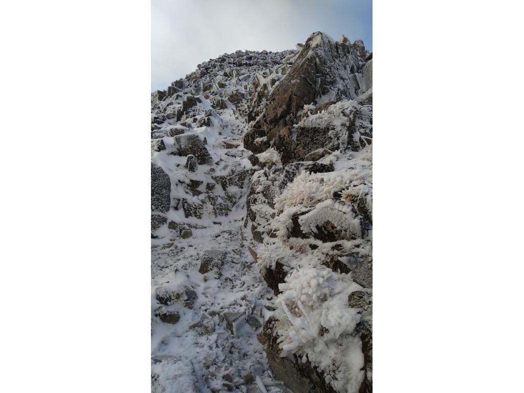 Scrambling the north ridge of Bidean nam Bian