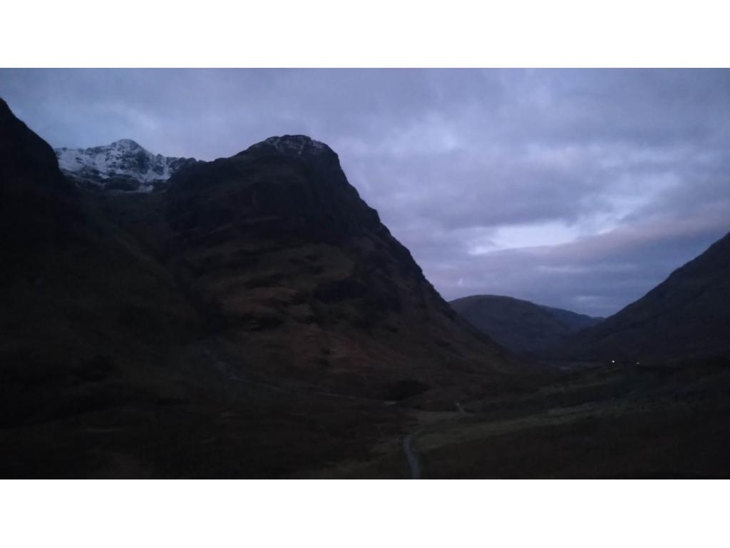 Stob Coire nan Lochan and Aonach Dubh before sunrise