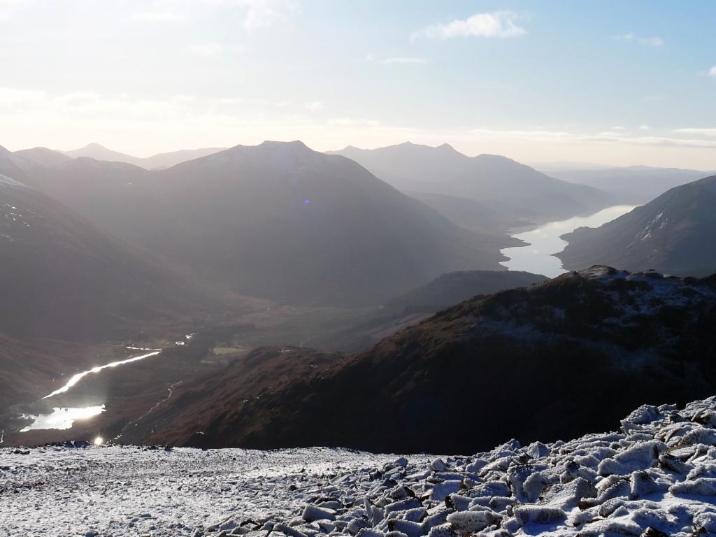 Ben Starav, Ben Cruachan and Loch Etive in the south