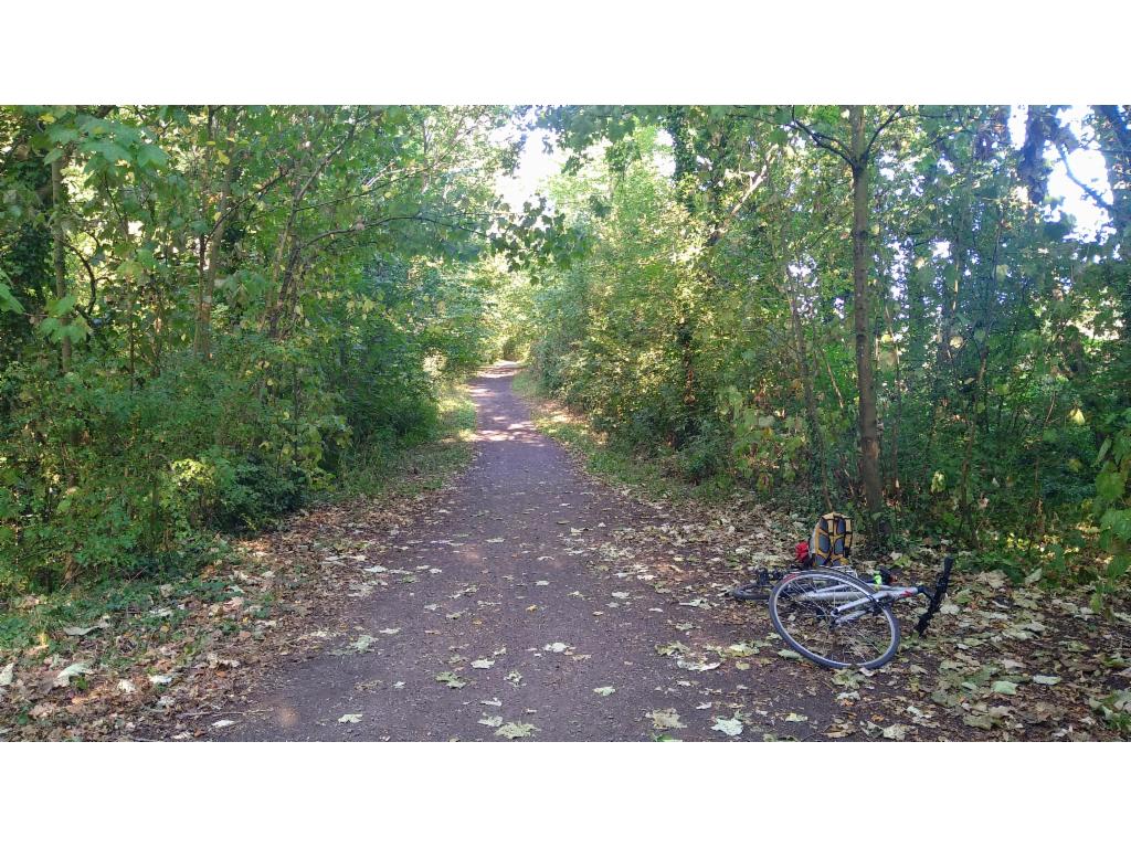 Cycle path on former railroad track