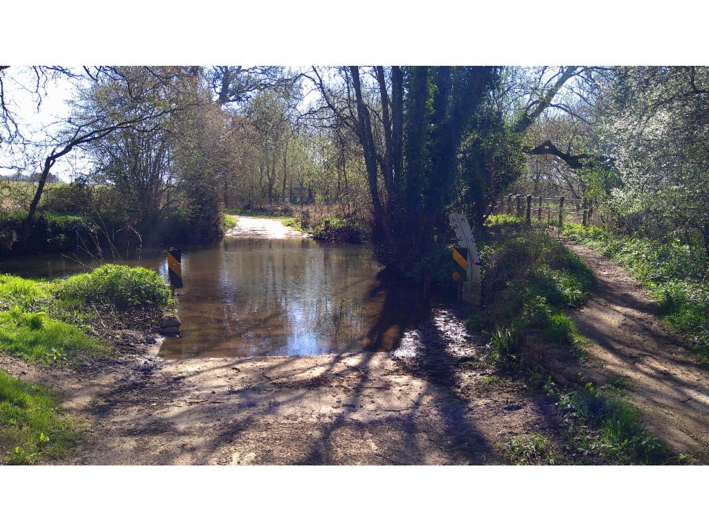 Headley Ford - luckily there is a footbridge on the right...