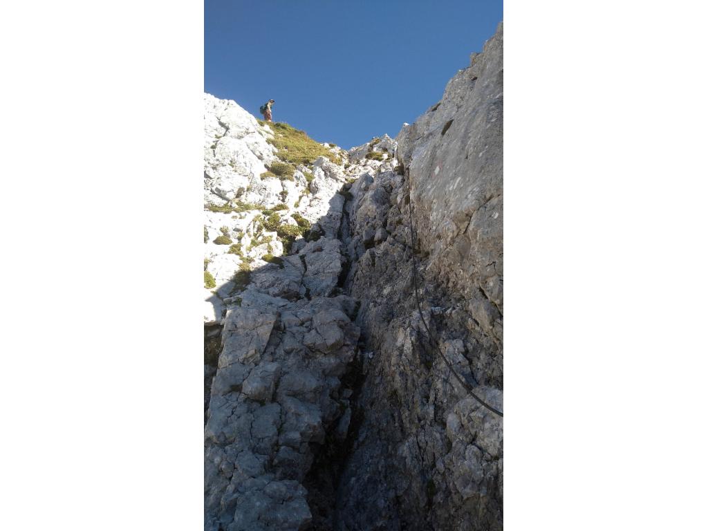 Kletterstelle in der mittleren Steilstufe