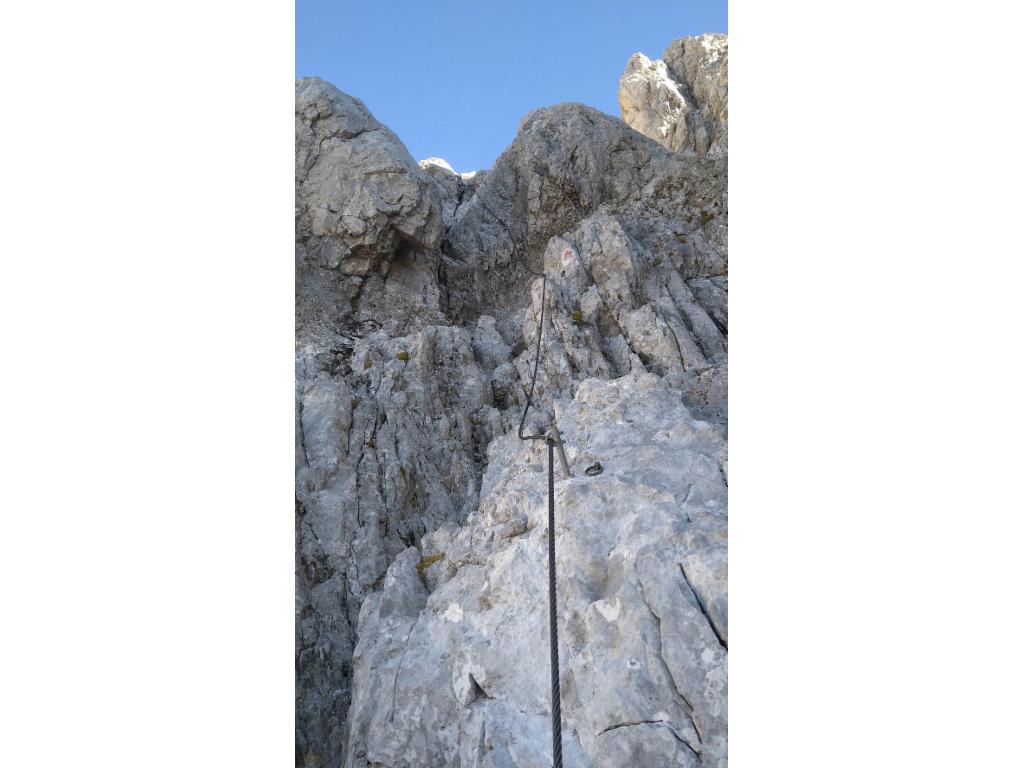 Schlüsselstelle im Abstieg