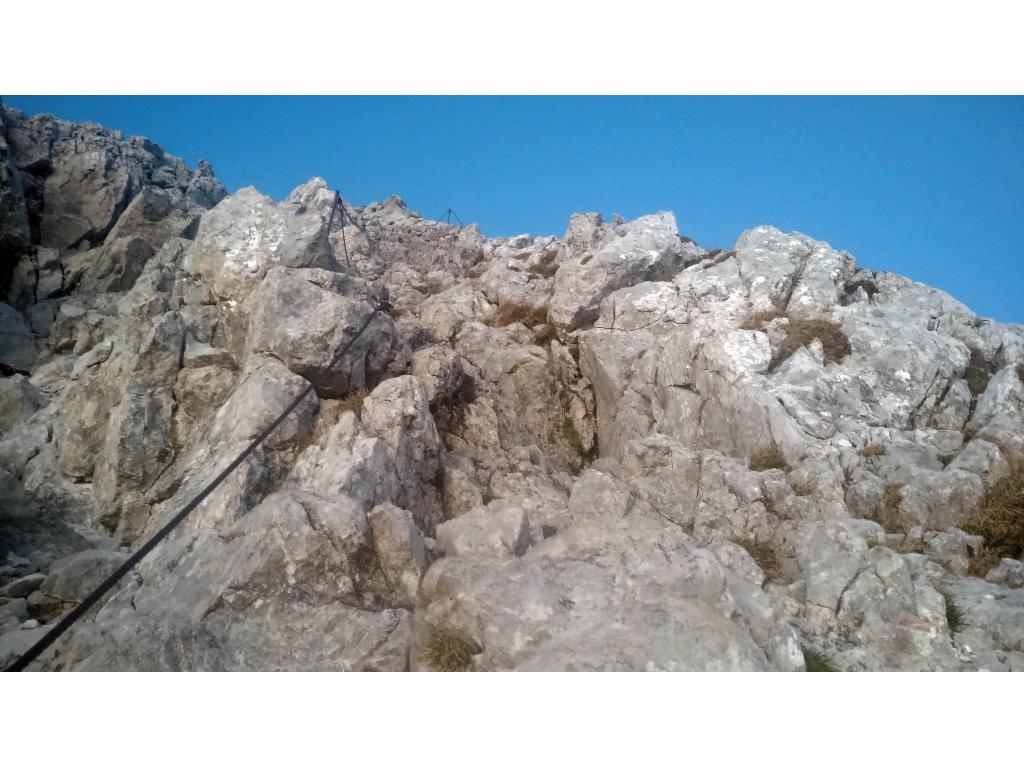 Steilstufe zum Vorgipfel des Hocheck