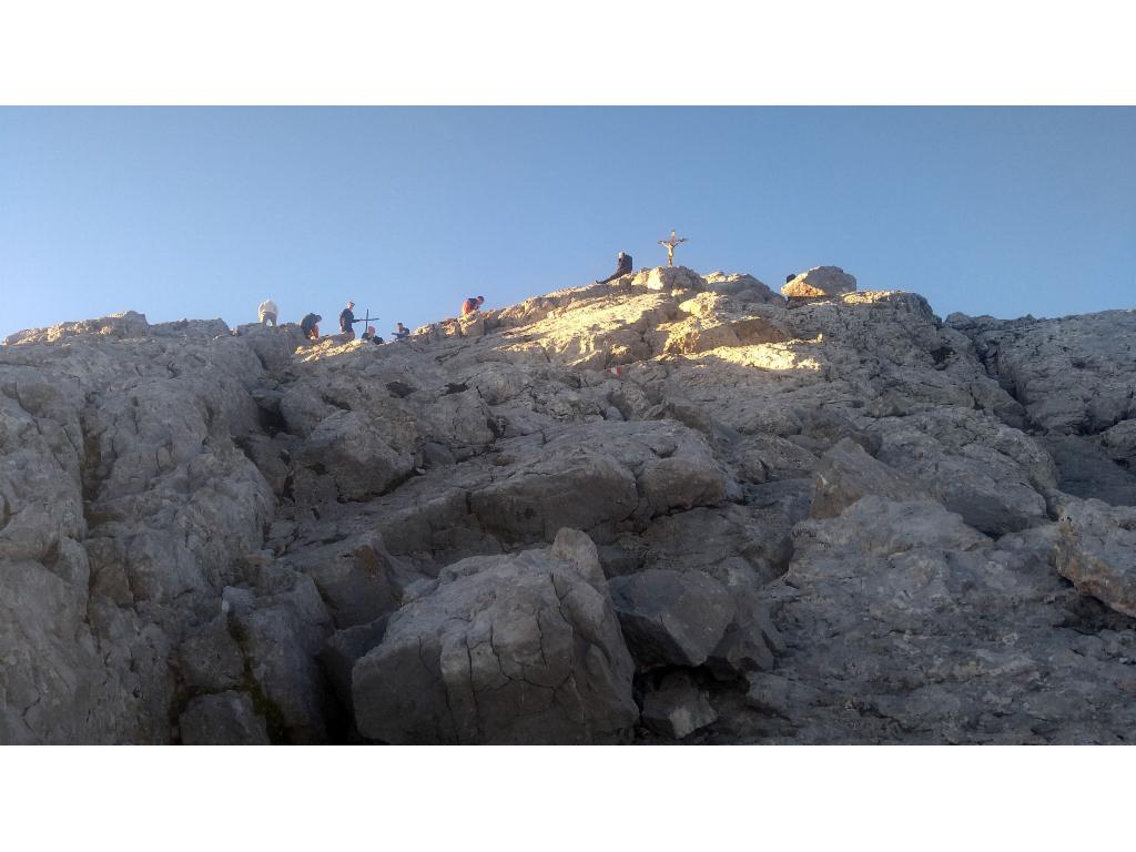 Die letzten Klettermeter zum Hocheck-Gipfel