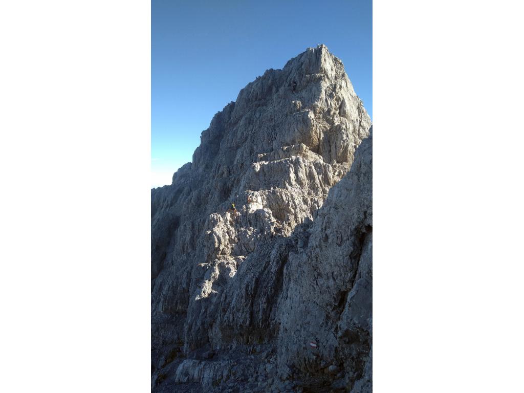 Blick zurück zum schönen Schrofenabstieg