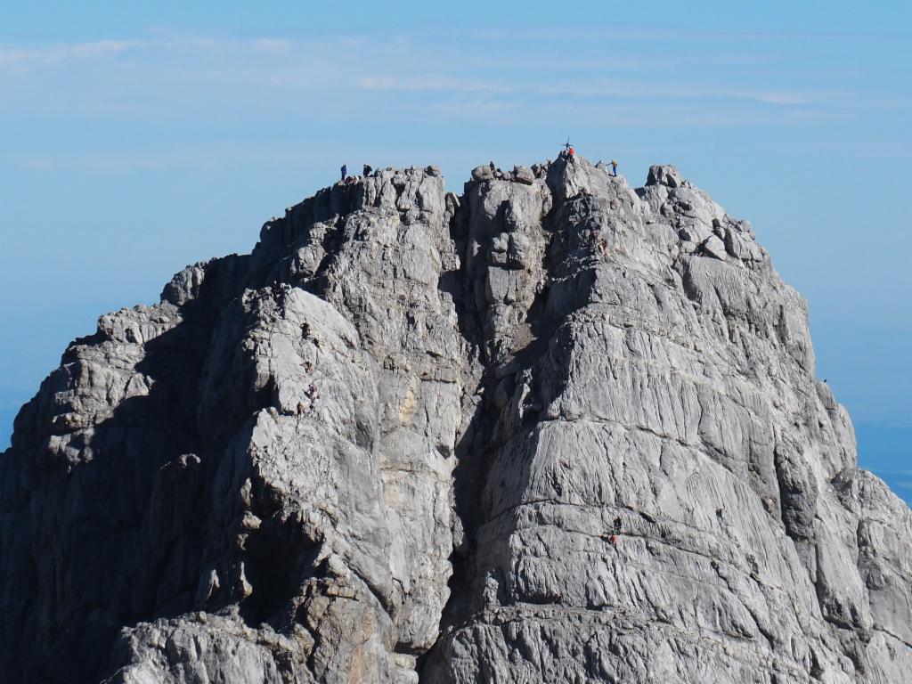 Seilfreie Schlüsselstelle von der Südspitze