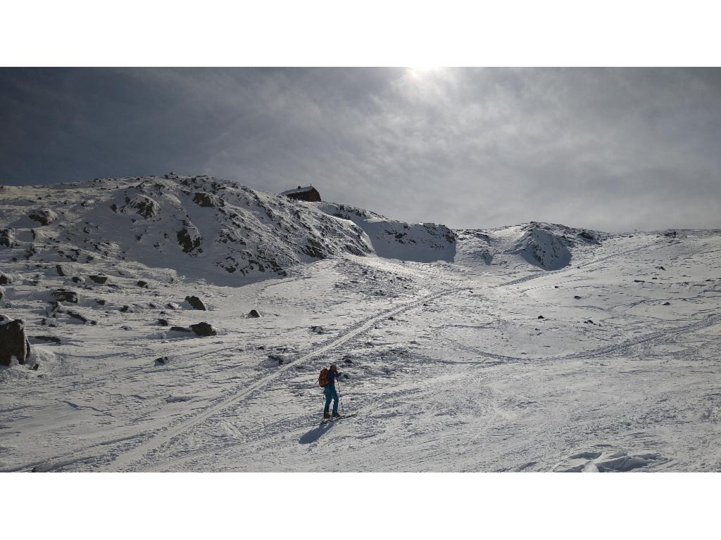 Oberster Teil: Hütte in Sicht
